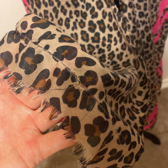 Leopard Print Pink Highlights Long Cover-up - Picture 10 of 11